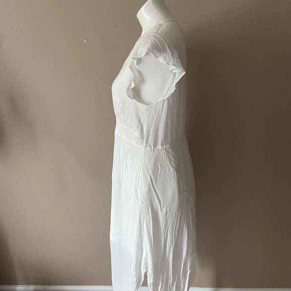 Libby Edelman Women’s White Lace Y2K Handkerchief Dress Size Large Bridal Party - Picture 3 of 9